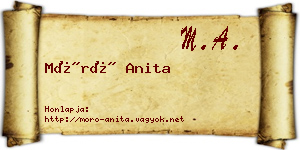 Móró Anita névjegykártya