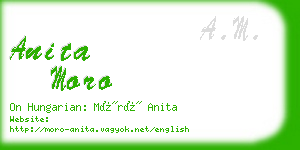 anita moro business card